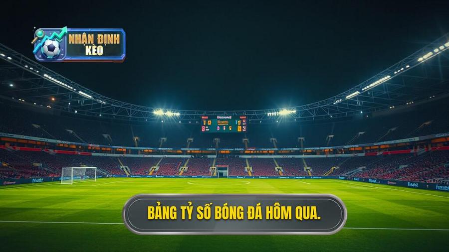 2. Bảng tỷ số bóng đá hôm qua.
