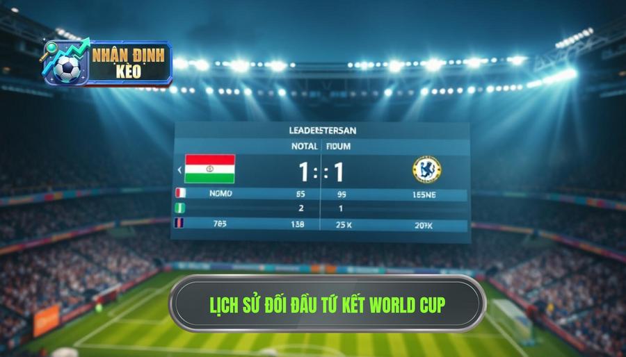 3. Bảng thống kê lịch sử đối đầu tại vòng tứ kết qua các kỳ World Cup 3. Bảng thống kê lịch sử đối đầu tại vòng tứ kết qua các kỳ World Cup